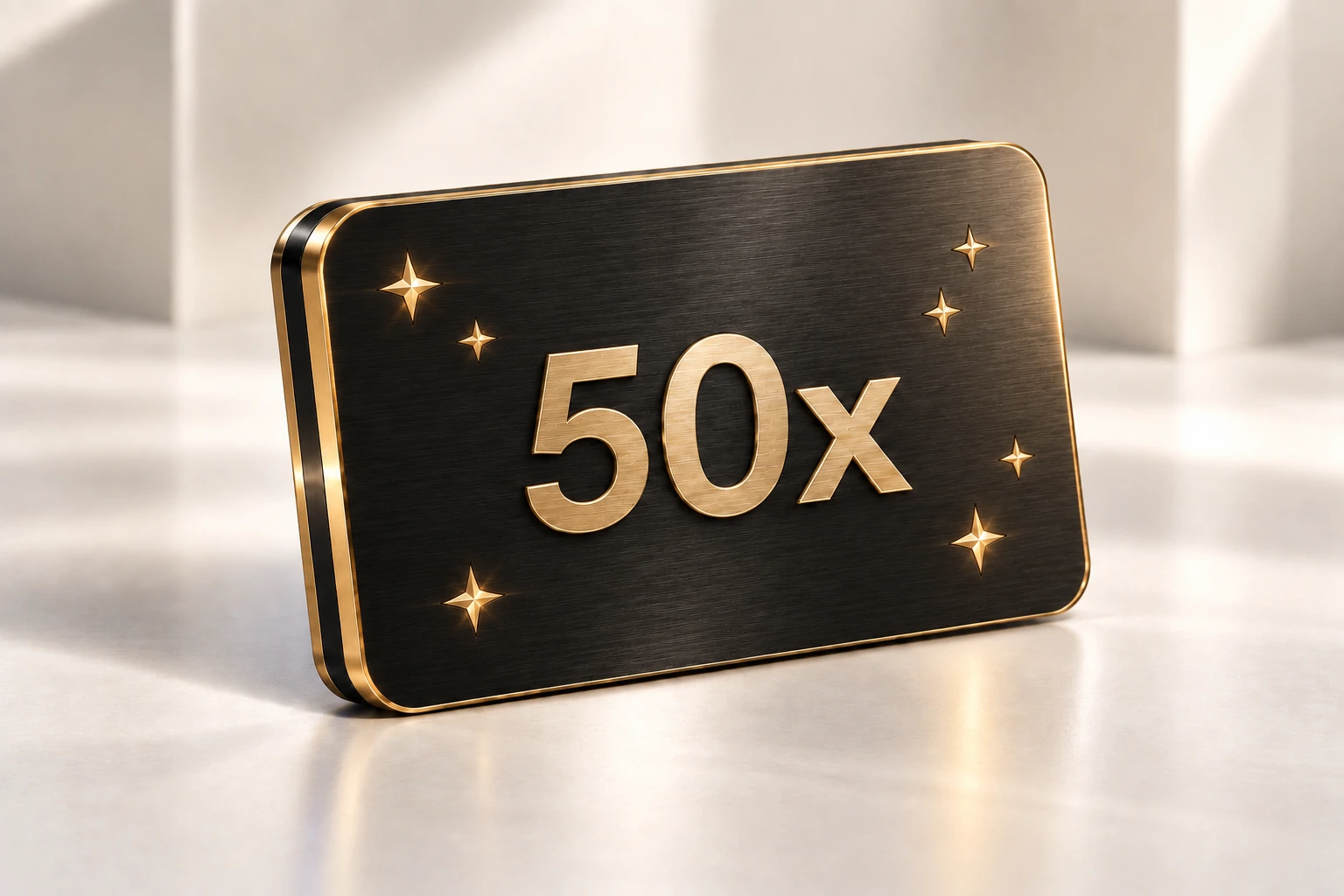 曜黑香槟金与七颗星芒的 Pro 50x 订阅卡